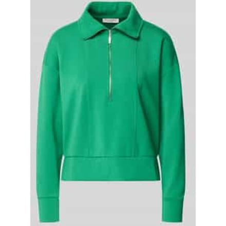 sweatshirt met platte kraag