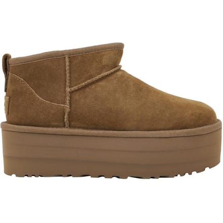 UGG® Classic Ultra Mini Platform for Women in Brown, Size 10, Suede/Polyester/Wool