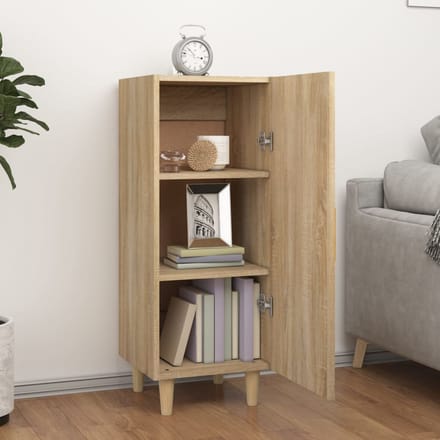 vidaXL - Dressoir - 34,5x34x90 - cm - bewerkt - hout - sonoma - eikenkleurig