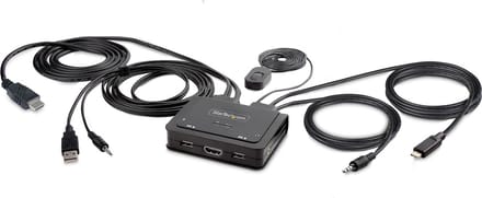 StarTech.com C2-H46-UAC-CBL-KVM KVM-switch Zwart