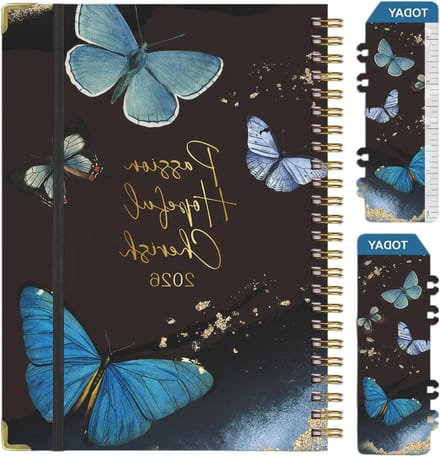 Kalender 2026 Planner - Agenda Weekplanner - Dagelijkse Planning - Sterrenhemelpatroon - A5 - Blauw