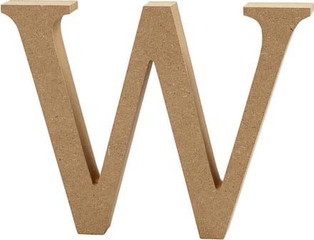 Letter, W, H: 8 cm, dikte 1,5 cm, 1 stuk