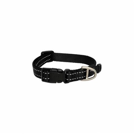 Rogz For Dogs Nitelife Halsband - Zwart - 11 mm x 20-32 cm