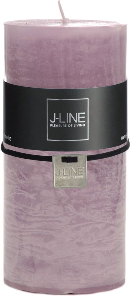 J-Line cilinderkaars Lavendel - paars - large - 52U - 6 stuks