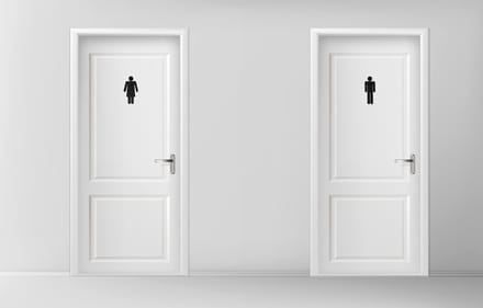 10 cm hoog | Deurbordje toilet Man en Vrouw | Bio plastic