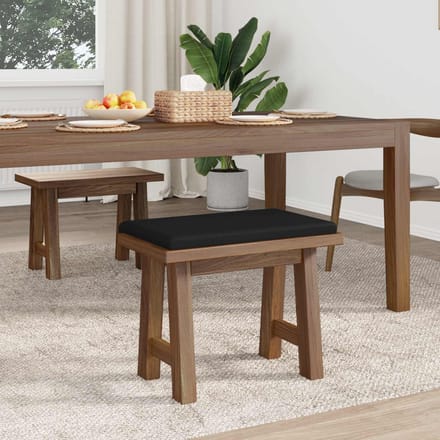 vidaXL - Bankkussen - Microvezel - Zwart - Diepte - 35 - cm