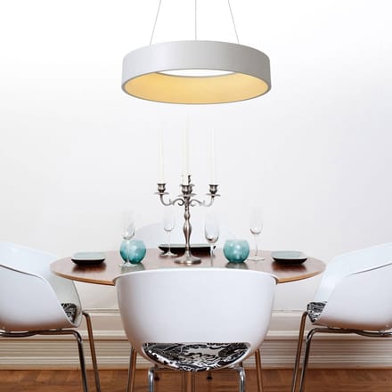 Lucide TALOWE LED - Hanglamp - Ø 60 cm - LED Dimbaar - 1x39W 3000K - Wit