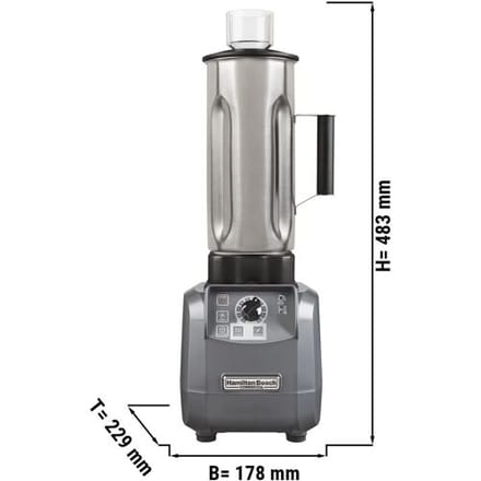 HAMILTON BEACH Keukenmixer EXPEDITOR HBF600S - 1,8 liter - 750 Watt - RVS mengbeker Grijs