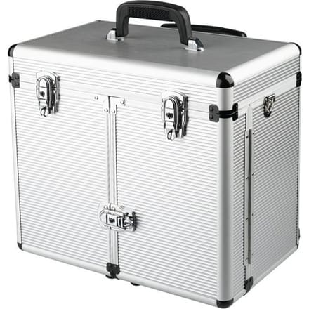 Sibel Maxi aluminium koffer met trolley Zilver 43x27x34cm