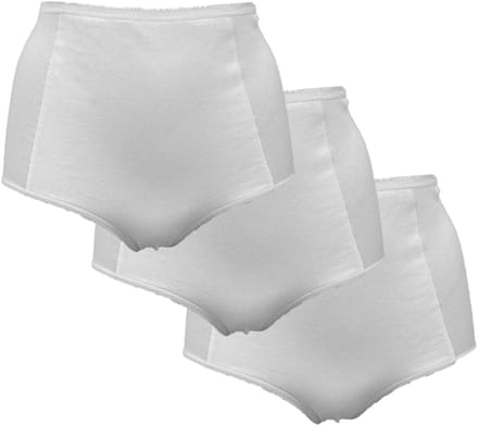 My Basic by After Eden Full brief cotton 3pack Dames onderbroek - White - Maat M