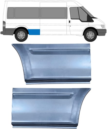 Reparatiepaneel achterspatbord voor Ford Transit 2000-2013 / Links + Rechts