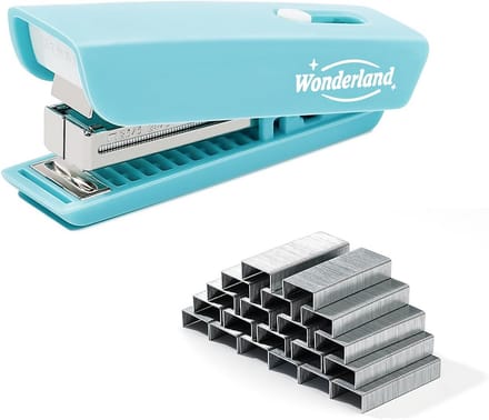Leuke Mini Nietmachine Compact Draagbaar Blauw Inclusief 1000 Nietjes