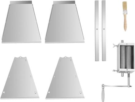 Graanmolen Handmatig - Mout Crusher - Korrels Malen - Verstelbare Rollen - 35x21x26 cm - Zilver