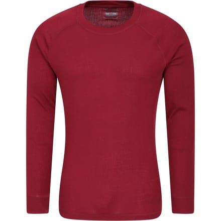 Mountain Warehouse Heren Talus Ronde Hals Thermo Top met Lange Mouwen (Rood)