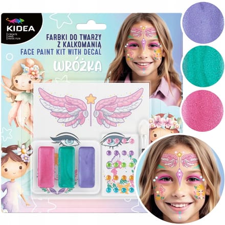 Kidea Schminkset Fee met Diamanten en Tattoos - 3 Kleuren