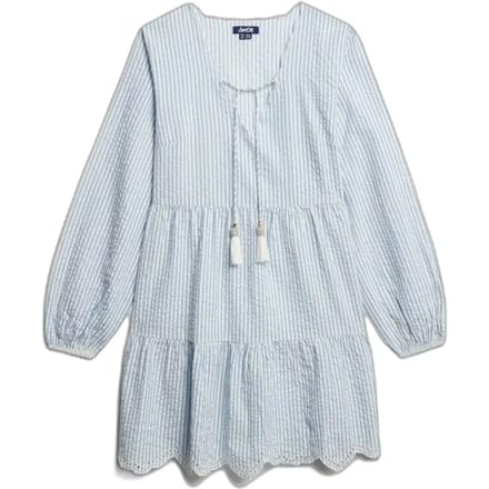 Superdry - Gelaagde mini-jurk van broderiekant - Dames - Jurken