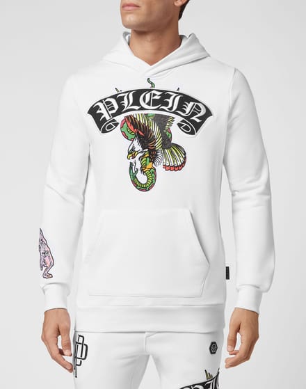 Sweatshirt Met Capuchon Gothic Plein
