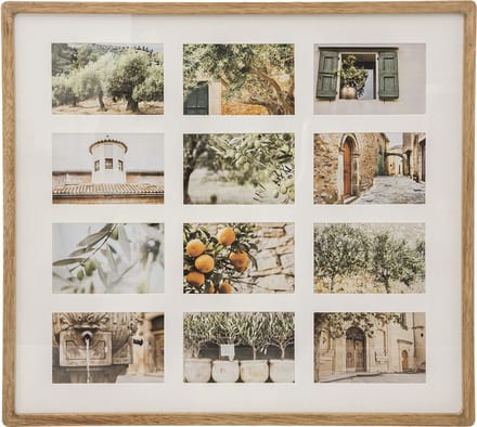 MILEA multiframe, 12 foto's, hout