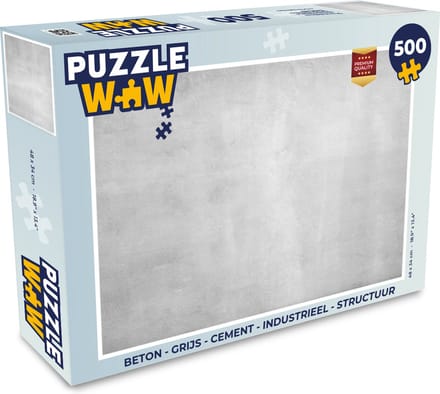 Puzzel Beton - Grijs - Cement - Industrieel - Structuur - Legpuzzel - Puzzel 500 stukjes