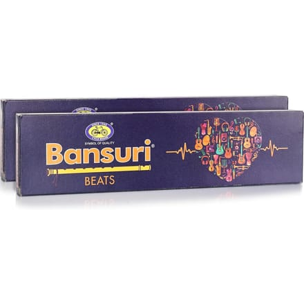 Cycle Pure Bansuri Beats Agarbatti Musk Wierookstokjes 100g Pak van 2 voor Puja & Ontspanning blue