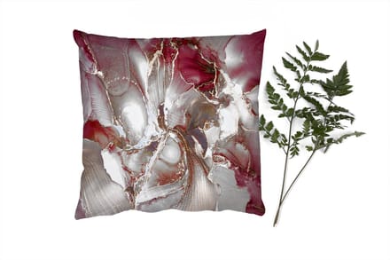 Sierkussens - Kussentjes Woonkamer - 60x60 cm - Goud - Marmer - Paars