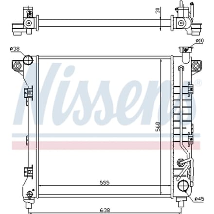 Radiator, motorkoeling NISSENS 60998