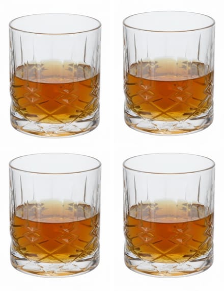 Cookinglife Whiskey Glazen / Waterglazen 350 ml - 4 Stuks