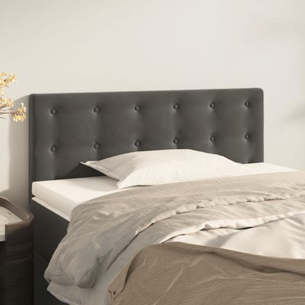 vidaXL - Hoofdbord - 80x5x78/88 - cm - fluweel - donkergrijs