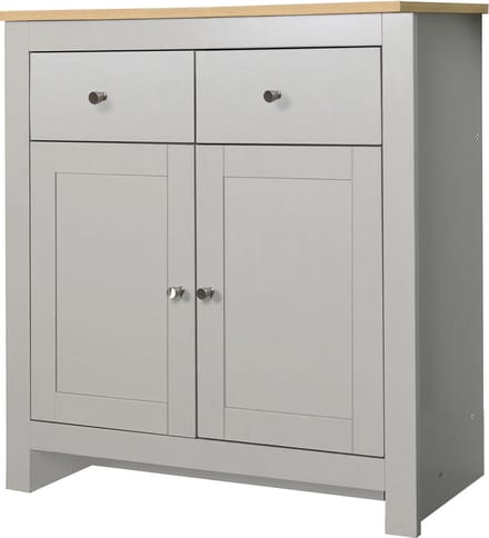 Emerald-Dressoir - 2-deurs 2-laden - Eiken/Grijs