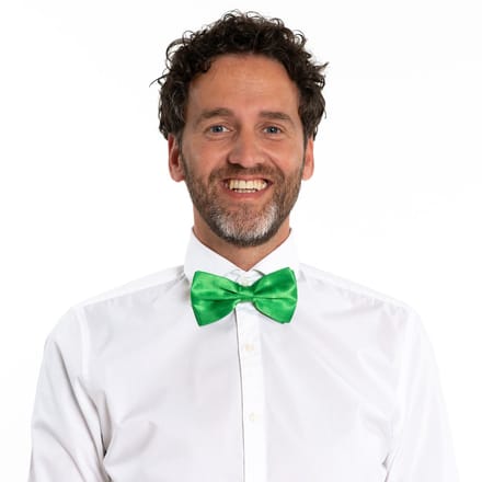 Partychimp voordeelverpakking 6 pack Vlinderstrik Groen Carnavalskleding Heren Strik Carnaval Accessoires - Groen - Polyester - 6 pack