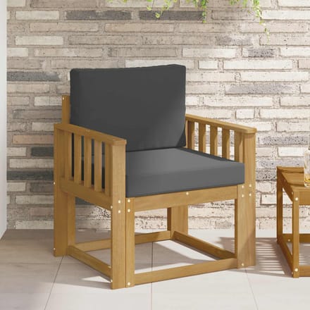 vidaXL - Buitensofa - Polyester - Wit - en - Anthraciet