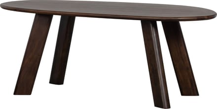 WOOOD Roundly Eetkamertafel - Mangohout - Walnoot - 76x200x100