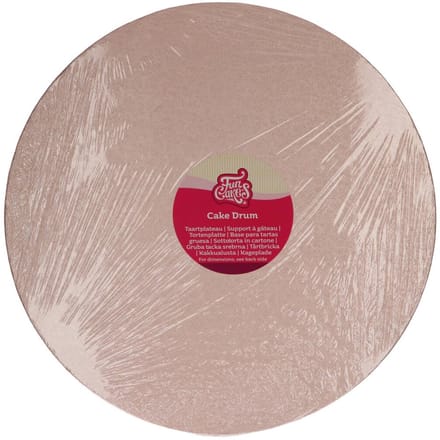 FunCakes Cake Drum Rond - Rose Goud - Ø35,5 cm / 12 mm - Taartonderlegger - Taartkarton