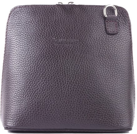 Giuliano lederen schoudertas Allison - Koffie - Dames - Made in Italy