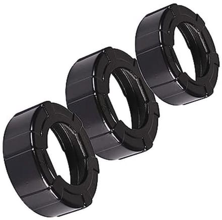 Universele zwarte worst kitpistool aluminium covers - 3 stuks