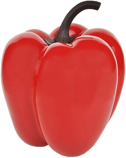 Decoratieve rode paprika van stevig glasvezel, maat XS - E2245-S1-R