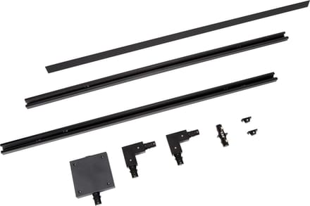 Lucide TRACK Starterset - 1-fase Railsysteem / Railverlichting - 2 meter - Zwart