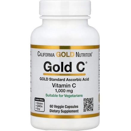 Vitamine C Supplement - 1000 mg - 60 capsules - Huidglans - Antioxidante bescherming - Collageenvorming