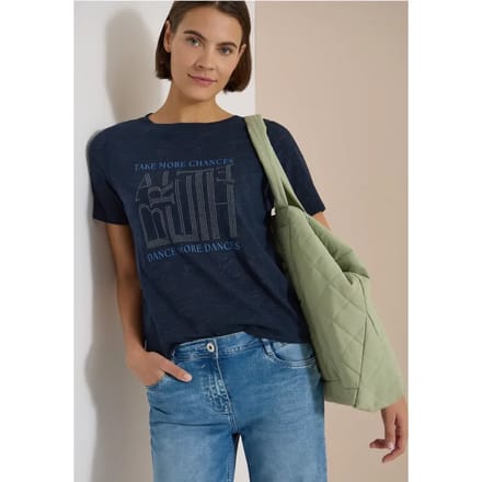 Shirt met burn-out look