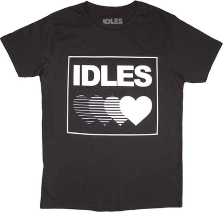 Idles - Gradient Heart Heren T-shirt - S - Zwart