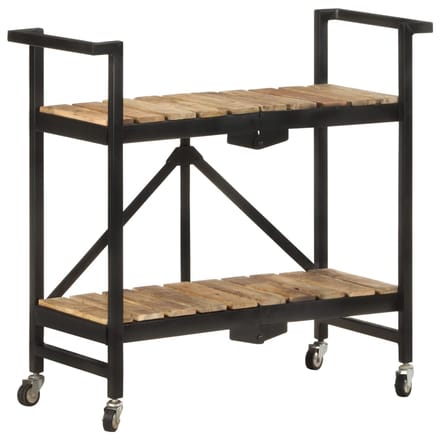 vidaXL - Keukentrolley - 87x36x81 - cm - massief - mangohout