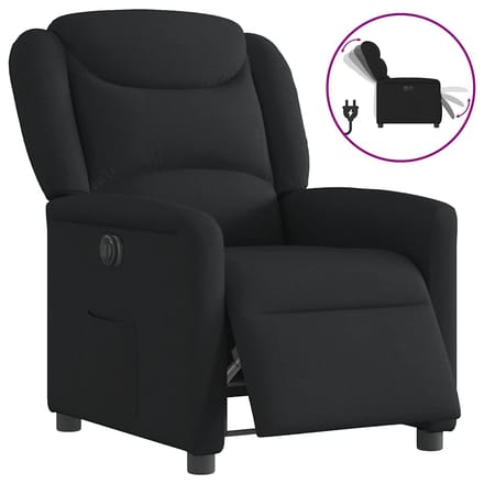 vidaXL - Fauteuil - verstelbaar - elektrisch - stof - zwart