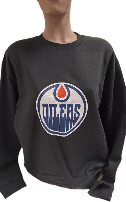 EDMONTON OILERS-SWEATER-BLACK-CREWNECK-XL