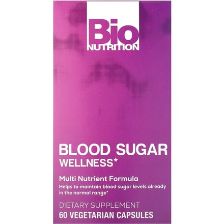 Bio Nutrition, Bloedsuiker Welzijn, 60 Plantaardige Capsules