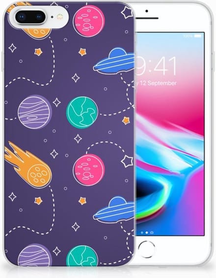 TPU Hoesje voor Apple iPhone 7 Plus | 8 Plus Silicone Back Cover Space