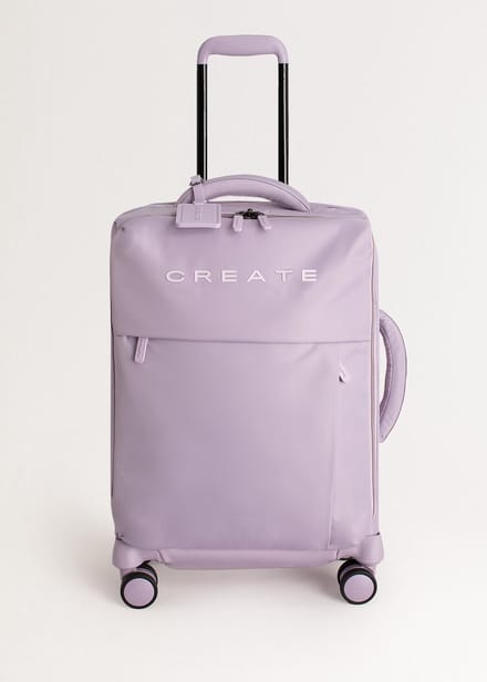 CREATE - Zachte koffer van polyester met TSA-slot en multidirectionele wielen - Check-in M - LUGGAGE STUDIO SOFT