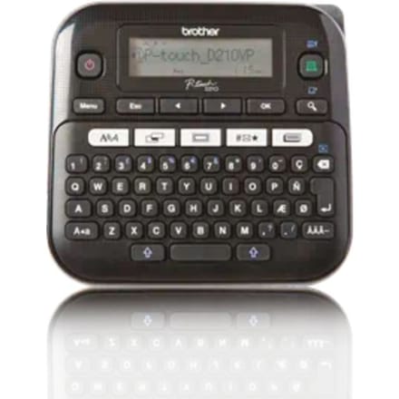 Labelprinter Brother P-touch TZe PT-D210 desktop qwerty 12mm zwart in koffer