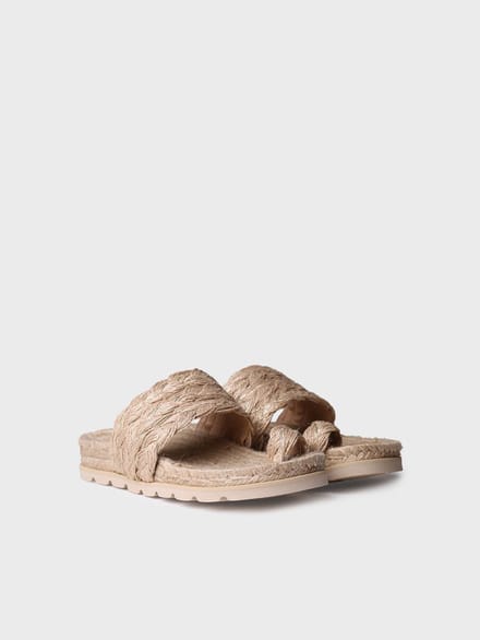 Platte jute sandalen voor dames | DOHA-PH