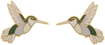 Behave - Oorbellen dames - Kolibrie stekers - Wit groen - Natuurtrend