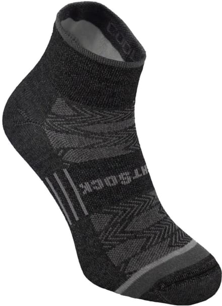 Wrightsock Coolmesh Quarter - Zwart/Grijs - 41-45
